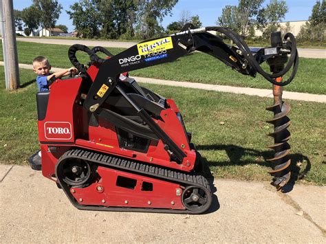 mini excavator post hole digger for sale|skid steer hole digger attachment.